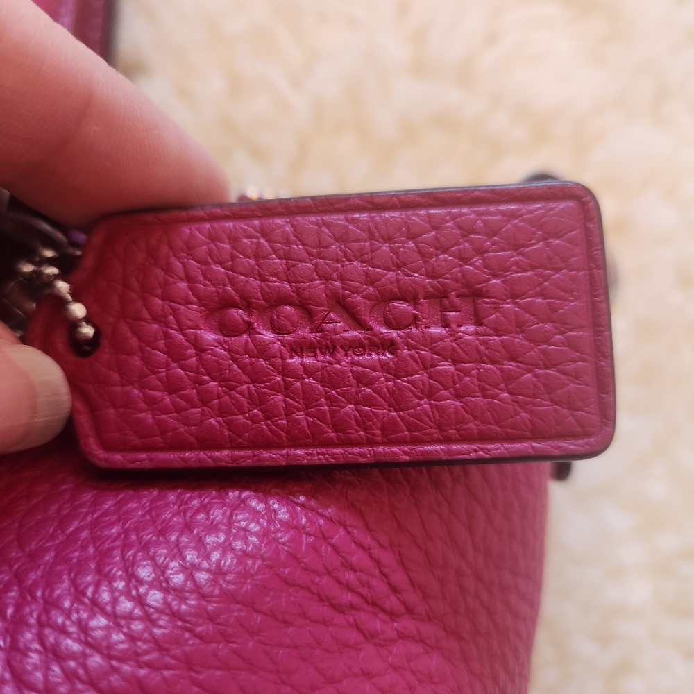 NWT Coach Kacey Satchel Signature Canvas Colorblock Brown Bright Violet - Picture 8 of 16